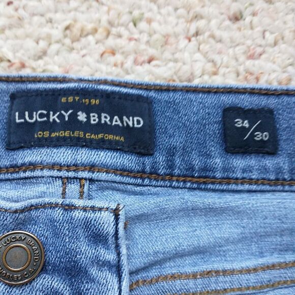 Lucky Brand Jeans 363 Straight Men 34x30/32x28" Blue Stretch Denim - Picture 4 of 11